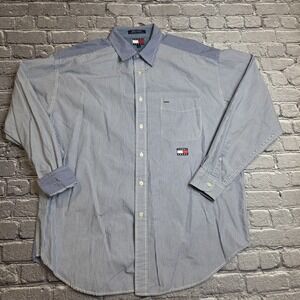VINTAGE Tommy Jeans(Hilfiger) Button Up Shirt Men Large Classic